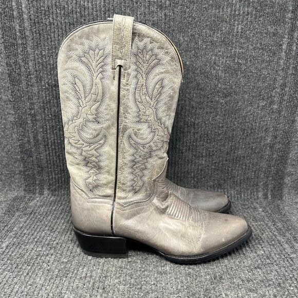 Dan Post Smoke Leather Cowboy Western Boots Gray Men’s Size 9 D DP2180 - Picture 1 of 8